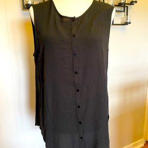 Halston black sleeveless top